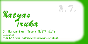 matyas truka business card